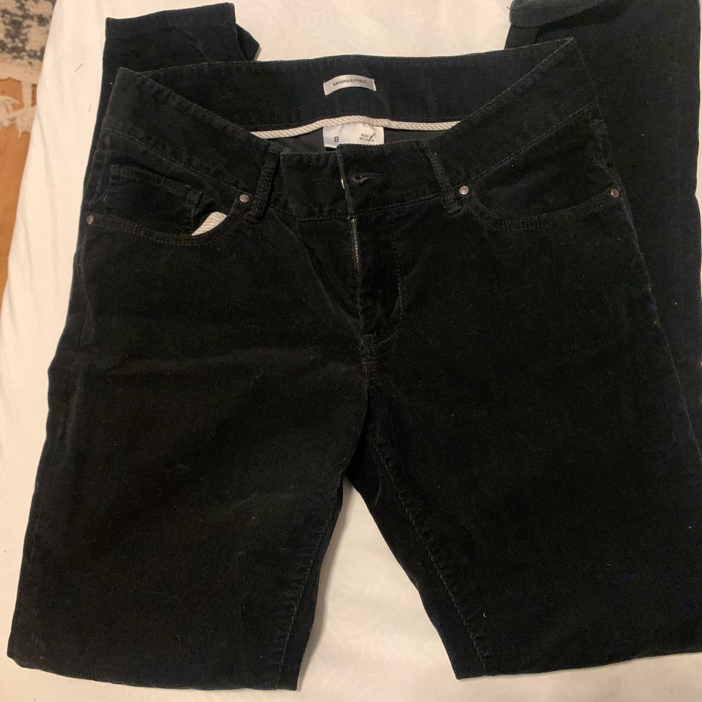 Black corduroy pants